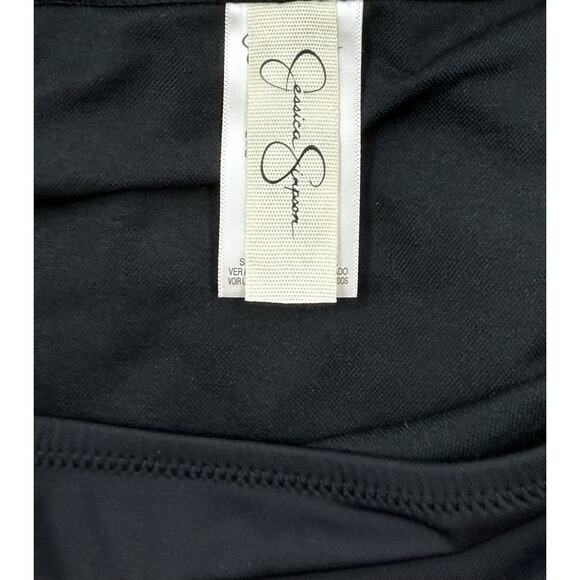 Jessica Simpson High Waist Swimsuit Bottoms Size Medium Black Solid Womens - Picture 4 of 5